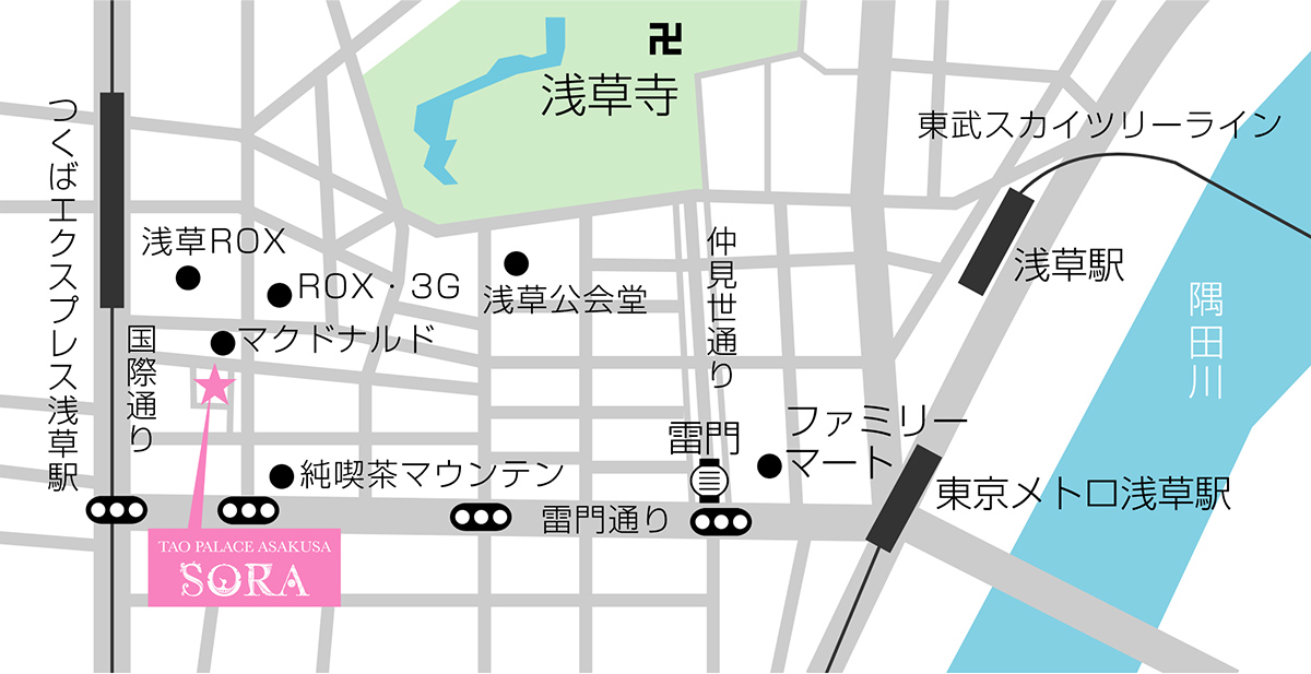 タオパレスソラの地図